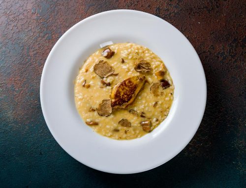 Receta de risotto de setas y foie